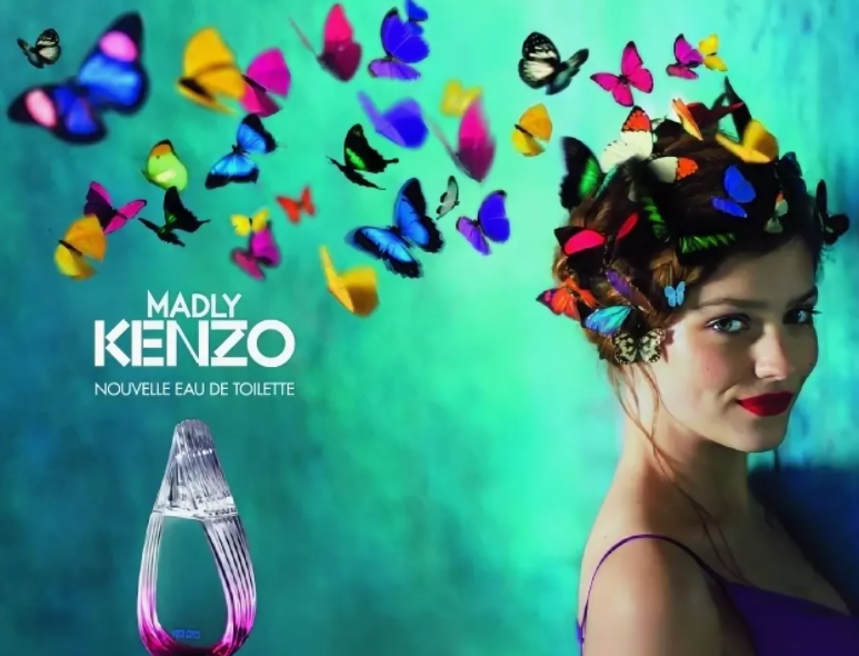 Фото рекламного постера парфюма Kenzo
