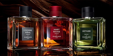 Новая интерпретация ароматов Vetiver, L'Homme Ideal и Habit Rouge от Guerlain